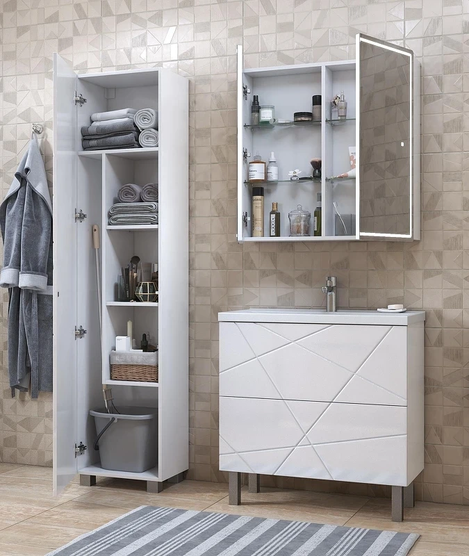 Тумба с раковиной Vigo Geometry 70 tn.bsf.GEO.FOS.70.2Y-com цвет Белый
