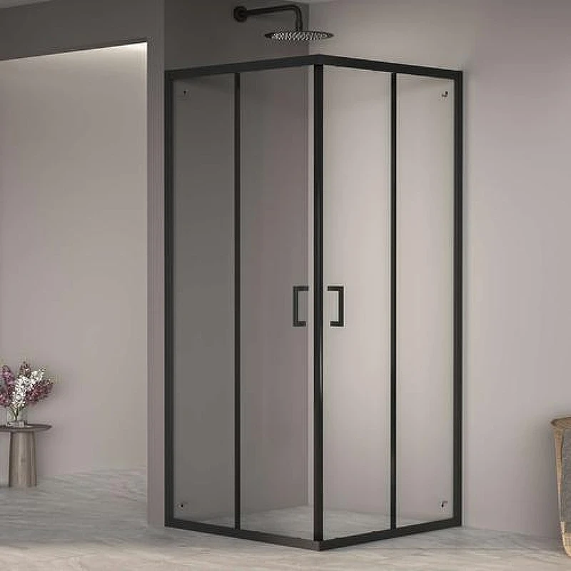Душевой уголок RGW Passage 80x80 3508103088-14, 16180188-11 профиль цвет Черный стекло прозрачное