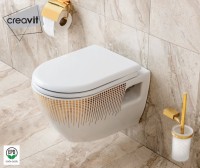 Унитаз биде Creavit Terra TP325-00CB00E-NA00 подвесной Белый с декором без сиденья фарфор подвесной