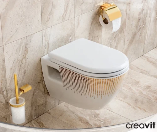 Унитаз биде Creavit Terra TP325-00CB00E-NA00 подвесной Белый с декором без сиденья фарфор подвесной