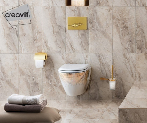 Унитаз биде Creavit Terra TP325-00CB00E-NA00 подвесной Белый с декором без сиденья фарфор подвесной