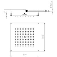 Верхний душ Bossini Dream Cube H38381.030 Хром нержавеющая сталь встраиваемый