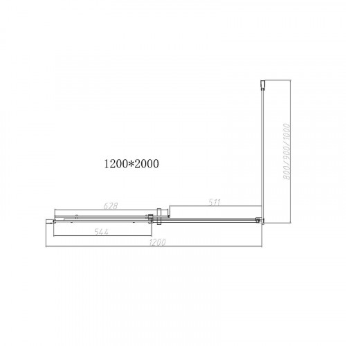 Душевой уголок Vincea Dice 120x100 VSR-4D1012CLB профиль Черный стекло прозрачное