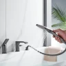 Смеситель на борт ванны Shevanik S41T S4112T цвет Оружейная сталь