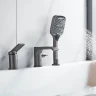 Смеситель на борт ванны Shevanik S41T S4112T цвет Оружейная сталь