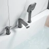 Смеситель на борт ванны Shevanik S41T S4112T цвет Оружейная сталь