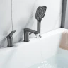 Смеситель на борт ванны Shevanik S41T S4112T цвет Оружейная сталь
