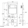 Комплект унитаза с инсталляцией WeltWasser BAMBERG 460 + KEHLBACH 004 GL-WT + BAMBERG BL 10000012849 цвет Белый глянцевый с сиденьем Микролифт и клавишей смыва цвет Черный