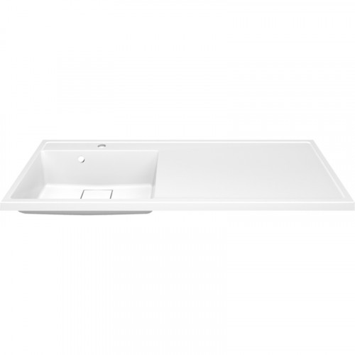 Раковина Paola Magenta 110 L с местом под стиральную машину Белая глянцевая