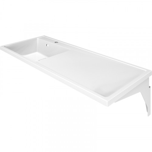 Раковина Paola Magenta 110 L с местом под стиральную машину Белая глянцевая