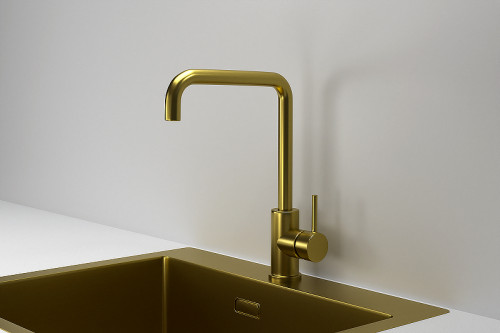 Смеситель для кухни Granula Kitchen Space 7110 цвет Золото сатин