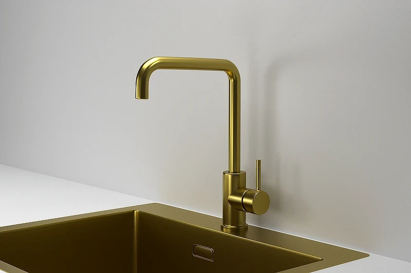 Смеситель для кухни Granula Kitchen Space 7110 цвет Золото сатин