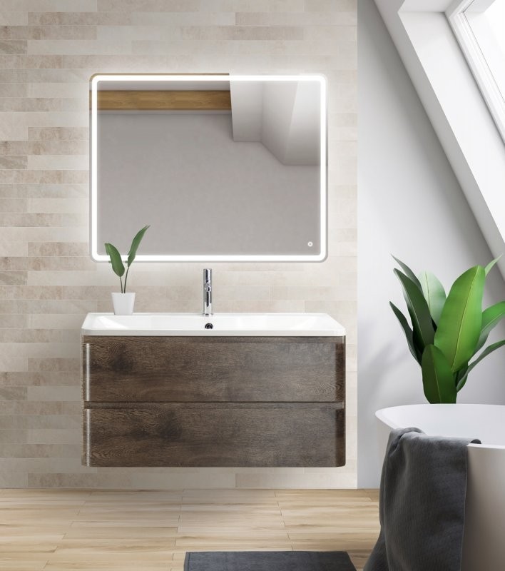 Тумба под раковину BelBagno ALBANO-1000-2C-SO-RNG подвесная Robere Nature Grigio МДФ / ЛДСП