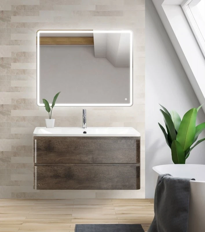 Тумба под раковину BelBagno ALBANO-1000-2C-SO-RNG подвесная Robere Nature Grigio МДФ / ЛДСП