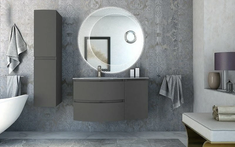 Тумба под раковину Cezares Vague 69 54905 подвесная Grigio talpa opaco МДФ / ЛДСП