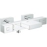 Смеситель для ванны Grohe Grohtherm Cube 34497000 с термостатом Хром латунь на стену