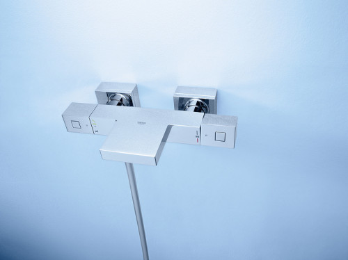 Смеситель для ванны Grohe Grohtherm Cube 34497000 с термостатом Хром латунь на стену