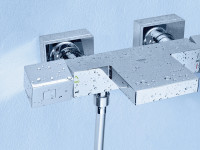 Смеситель для ванны Grohe Grohtherm Cube 34497000 с термостатом Хром латунь на стену