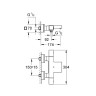Смеситель для ванны Grohe Grohtherm Cube 34497000 с термостатом Хром латунь на стену