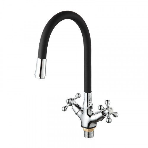 Смеситель для кухни D-Lin D153810-1 цвет Хром Черный