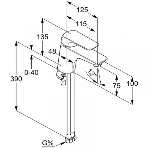 Смеситель для раковины Kludi Ameo 410280575 Хром латунь