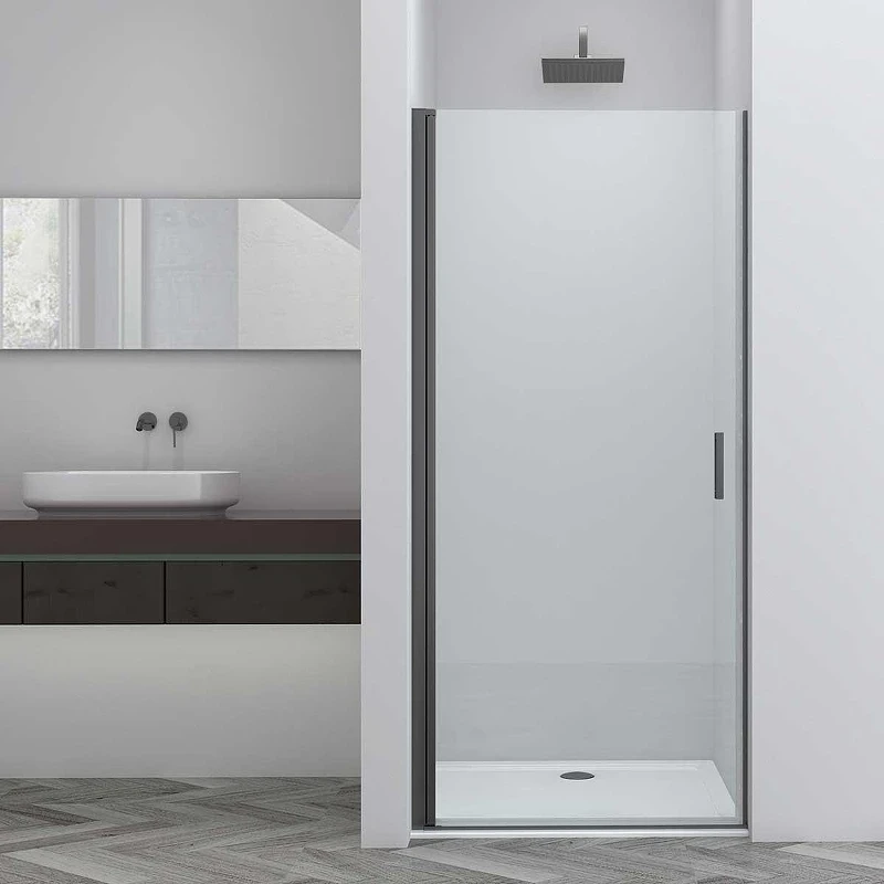 Душевая дверь Vincea Alpha 85 VDP-3AL850CLGM профиль Вороненая сталь стекло прозрачное