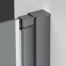 Душевая дверь Vincea Alpha 85 VDP-3AL850CLGM профиль Вороненая сталь стекло прозрачное