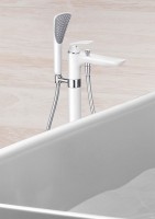 Смеситель для ванны Kludi Balance 525909175 Белый Хром латунь на пол