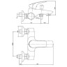 Смеситель для ванны Aquanet Techno SD90881 187208 Хром латунь на стену