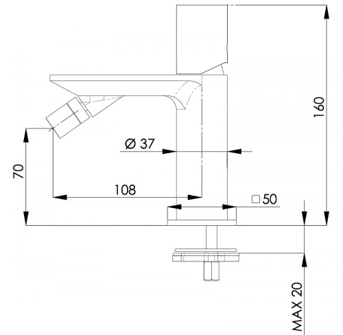Смеситель для биде Remer Edge EG520NO цвет Черный матовый