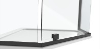 Душевой уголок Black&White Stellar Wind S875 100х100 8751010 профиль Черный стекло прозрачное