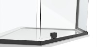 Душевой уголок Black&amp;White Stellar Wind S875 100х100 8751010 профиль Черный стекло прозрачное