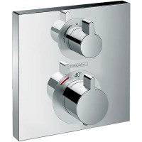 Смеситель для душа Hansgrohe Ecostat Square 15712000 с термостатом Хром латунь встраиваемый