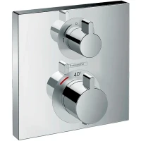Смеситель для душа Hansgrohe Ecostat Square 15712000 с термостатом Хром латунь встраиваемый