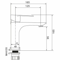 Смеситель для раковины WesnaArt Ray RAY11-210 Хром латунь