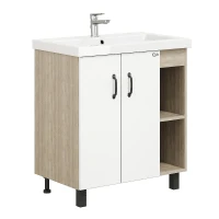 Тумба под раковину Onika Тимбер 80 108052 цвет Дуб сонома Белый матовый