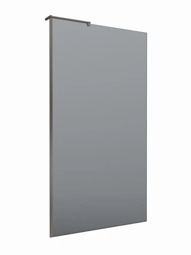 Душевая перегородка BelBagno Uno 110 UNO-L-1-TB-110-GR-GM профиль Оружейная сталь стекло тонированное