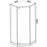 Душевой уголок Ceruttispa 90x90 C3AWD профиль Белый стекло рифленое