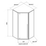 Душевой уголок Ceruttispa 90x90 C3AWD профиль Белый стекло рифленое