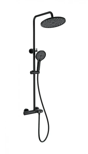 Душевая система Wonzon & Woghand Muse WW-B2091-A-MB с термостатом цвет Черный матовый