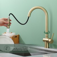 Смеситель для кухни Splenka S204.49.03 Золото матовое латунь