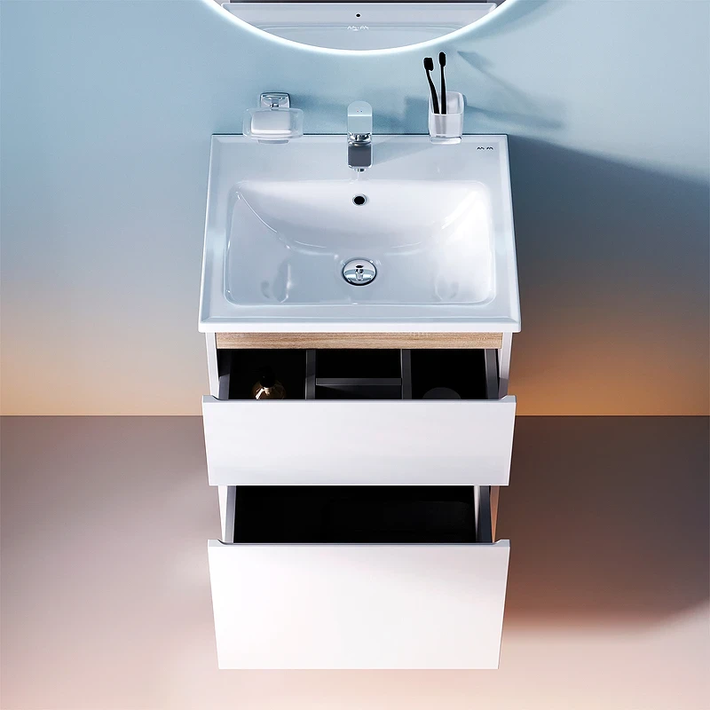 Тумба под раковину AM.PM X-Joy 55 M85AFSX0552WG Белый глянец МДФ / ЛДСП