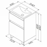Тумба под раковину AM.PM X-Joy 55 M85AFSX0552WG Белый глянец МДФ / ЛДСП