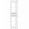 Шкаф пенал Stella Polar Концепт 36 SP-00000145 Белый
