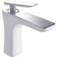 Смеситель для раковины Rose R16F R1601F Белый Хром латунь