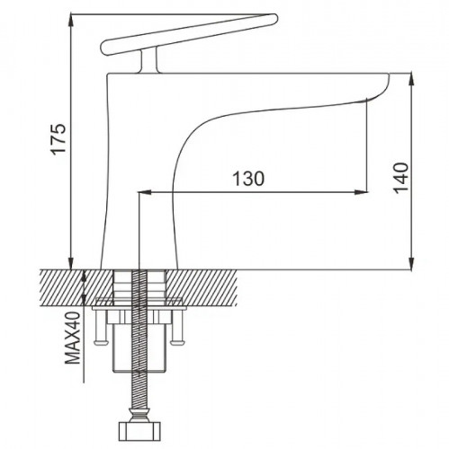 Смеситель для раковины Rose R16F R1601F Белый Хром латунь