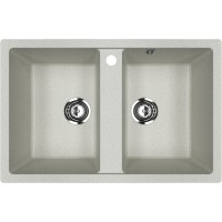Кухонная мойка Ulgran Classic U-608-310 Серая искусственный камень (литьевой мрамор) встраиваемый