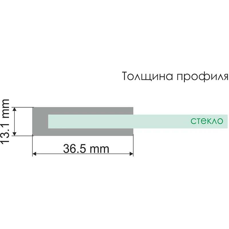 Душевая стенка WasserKRAFT Vils 80 56R06-RP80 профиль Хром стекло прозрачное
