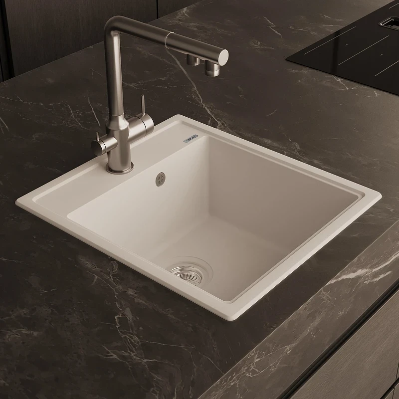 Кухонная мойка Abber Quarz 46 AQ2901W цвет Белый