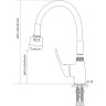 Смеситель для кухни Melodia della vita Ostessa MDV40616Blue Хром Синий латунь